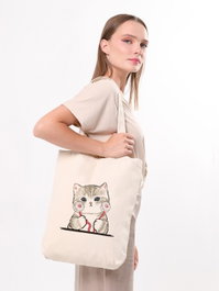 Zoozie Bags 1613 Bolso de mano de algodón 100% para mujer, 35x40x8cm, color crema